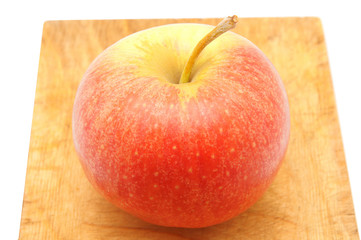 apple on a cutting board