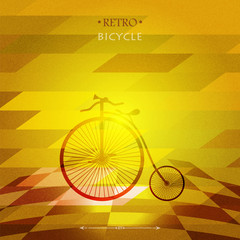 Fototapeta na wymiar Retro bicycle on a grungy background
