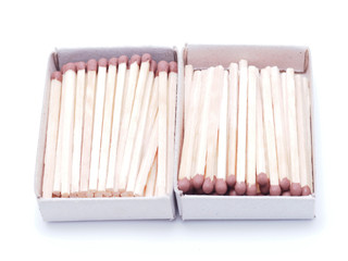 matches on a white background