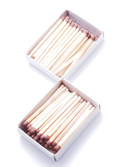matches on a white background