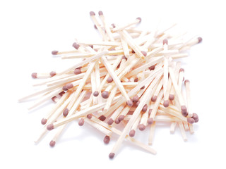 matches on a white background