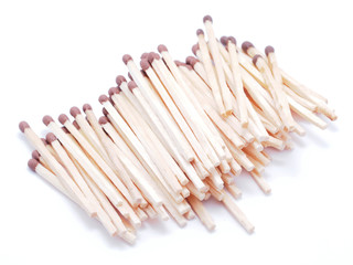 matches on a white background