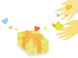 Background with gift box (simple version)
