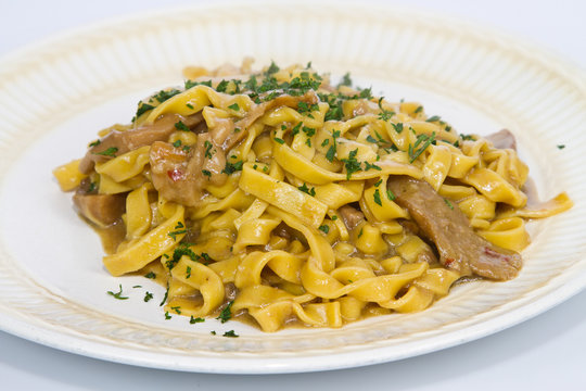 Pasta with porcini mushrooms