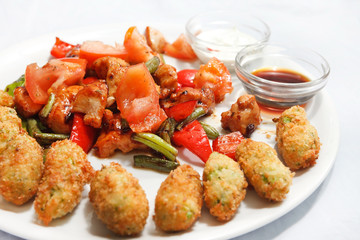 meat with vegetables