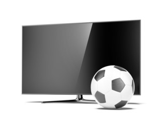 TV with a soccerball