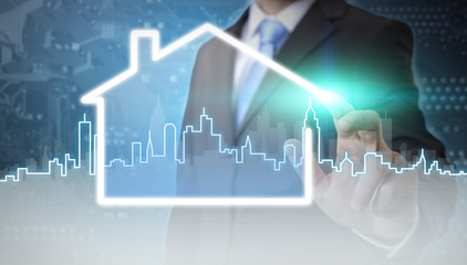 Businessman real estate concept