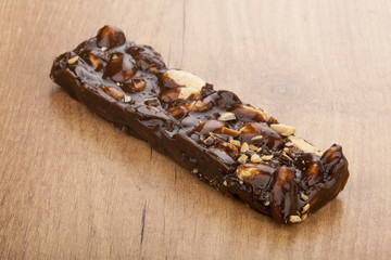 almond nougat and chocolate turron bar
