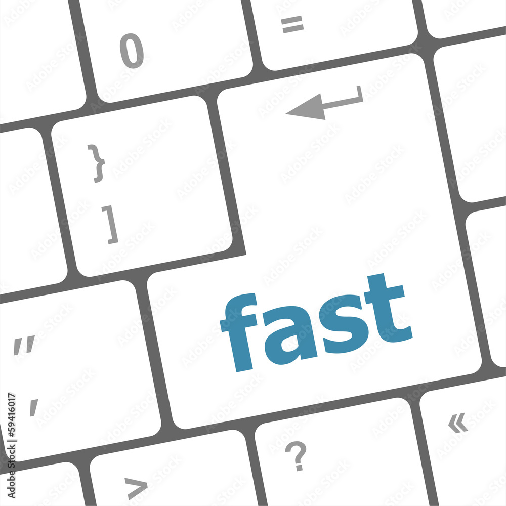 Poster fast button on the computer keyboard key