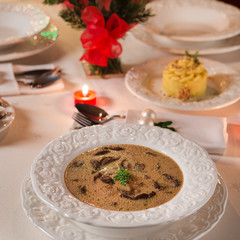 Christmas mushroom soup