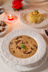 Christmas mushroom soup