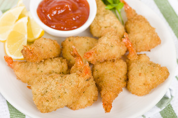 Breaded Butterfly Prawns - Fried prawns filled with garlic sauce