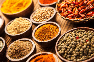 Obraz na płótnie Canvas A selection of spices