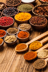 Obraz na płótnie Canvas A selection of spices