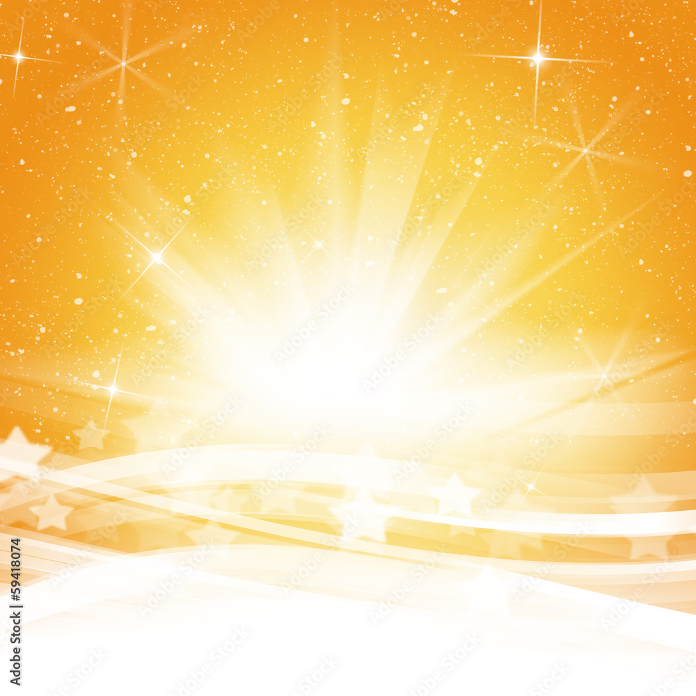 Fototapete Abstract yellow wave background