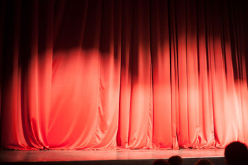 red theater curtain