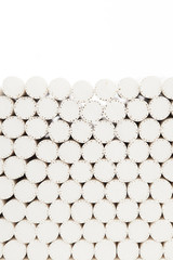 abstract white filters of cigarettes