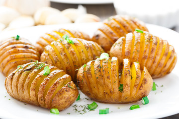 Accordion baked potatoes