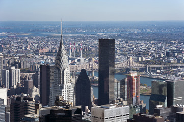 Aerial view of Manhattan New York City