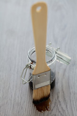 Balsamico Crema und Pinsel