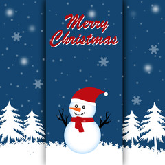 Merry christmas blue background