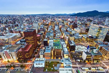 Gardinen Sapporo, Japan im Zentralbezirk © SeanPavonePhoto