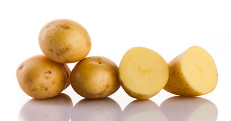 potatoes  isolated on white