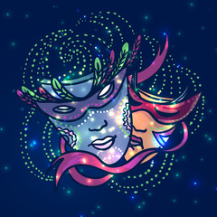 Carnival mask, vector illustration