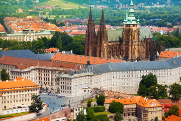 Fototapeta na wymiar Panorama of Prague Hrad