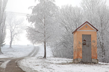 Calvary and winter nature
