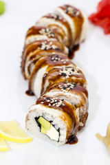 delicious seafood sushi at a Japanese restaurant