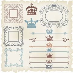 vector set: calligraphic design elements for your design