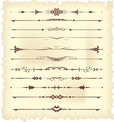 vector set: calligraphic design elements for your design