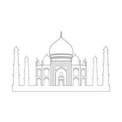 Taj Mahal palace vector