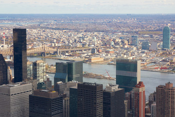 Manhattan Aerial towards Queens in Fall 2010