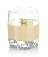 Baileys liqueur in glass isolated on white © Africa Studio