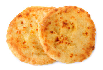 Pita breads isolated on white