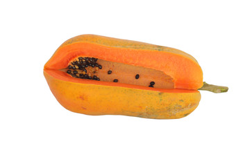 Papaya Sliced isolated