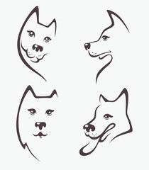lovely cartoon vector dogs, my favorite pet