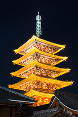 Fototapeta na wymiar Senjoji temple in Tokyo Japan