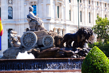 Cibeles Fountain at Plaza de Cibeles. Madrid