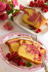 Cupcake with red currant.