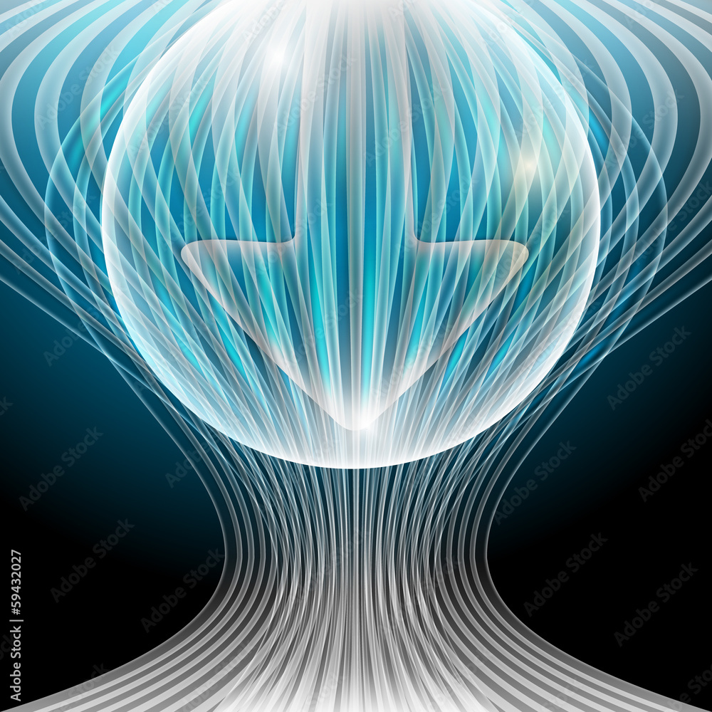 Poster vector modern object with transparent pointer icon