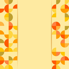 abstract background .pattern with colored circles on a yellow ba