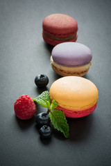 macarons aux fruits