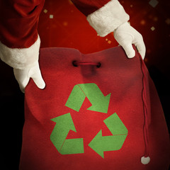 Santa with recycle bag