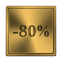 80 percent discount icon