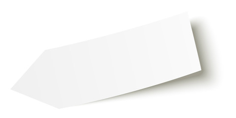 Klebenotiz Pfeil weiß