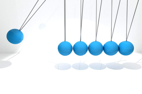 Blue Newtons Cradle