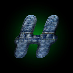 vector jeans letter h